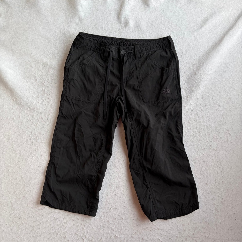 The North Face Capri Pants Womens 6 Black Hiking Outdoor Nylon Crop